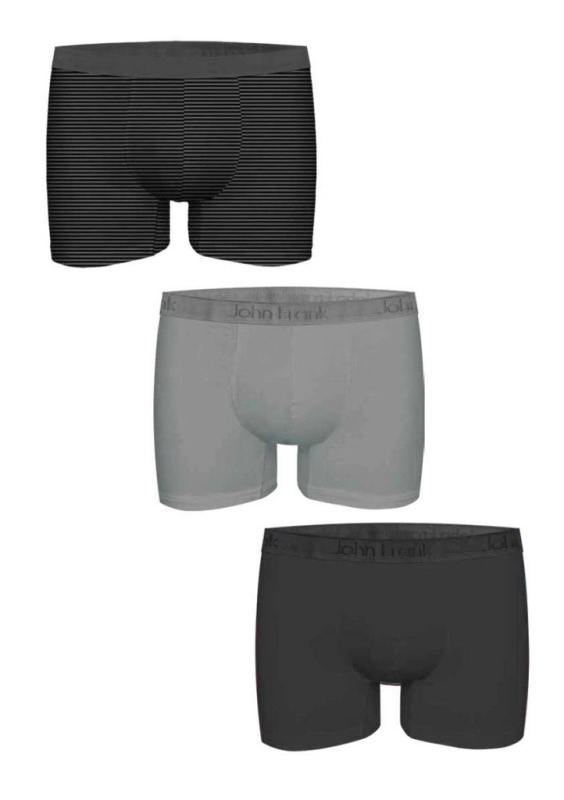 Pánské boxerky John Frank JF3BMODNA103 Barva: Vícebarevná, Velikost: M