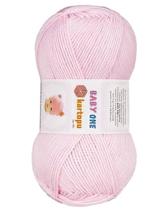 Pletací / háčkovací příze Kartopu BABY ONE K782 světle růžová, jednobarevná, antipillingová, 100g/250m