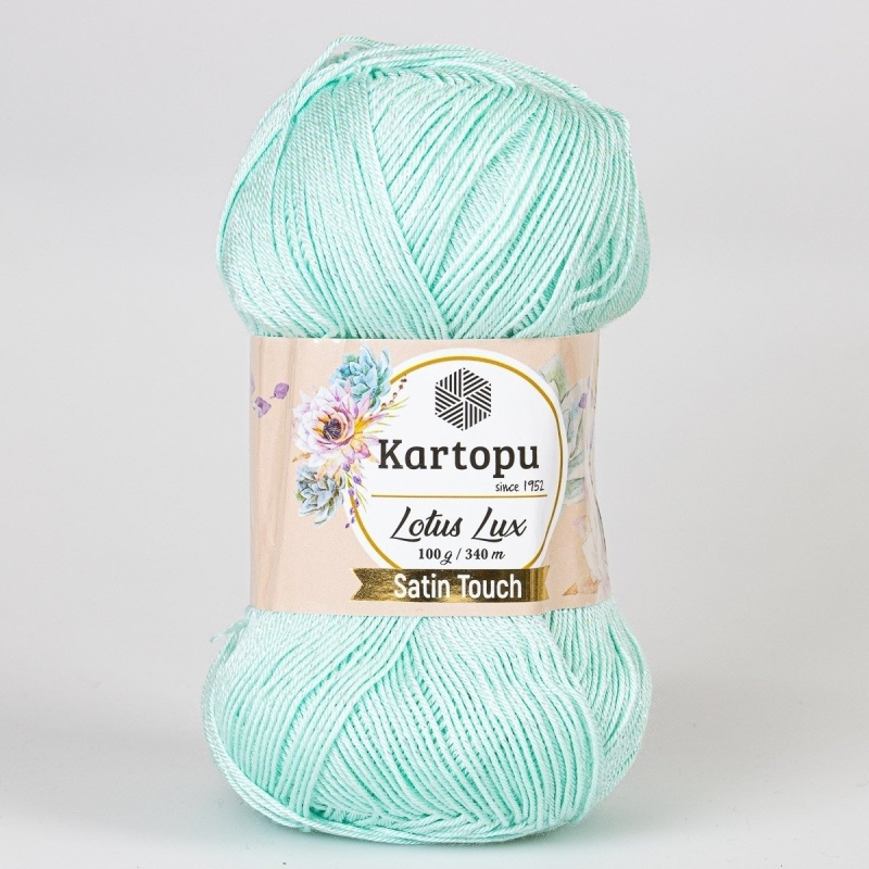 Pletací / háčkovací příze Kartopu LOTUS LUX K507 zelenkavá s lurexem, efektní 100g/340m