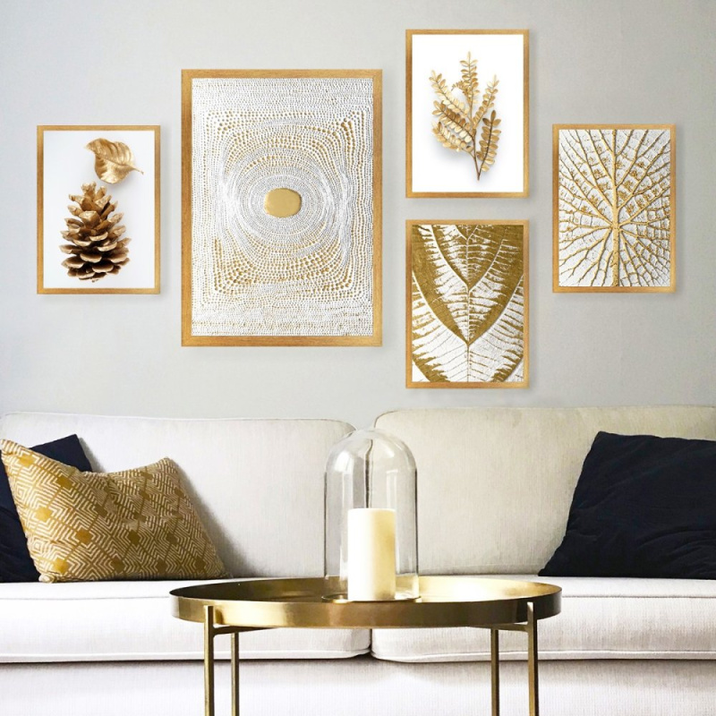 Dekorativní rámovaný obraz z MDF (5 kusů) SET_130