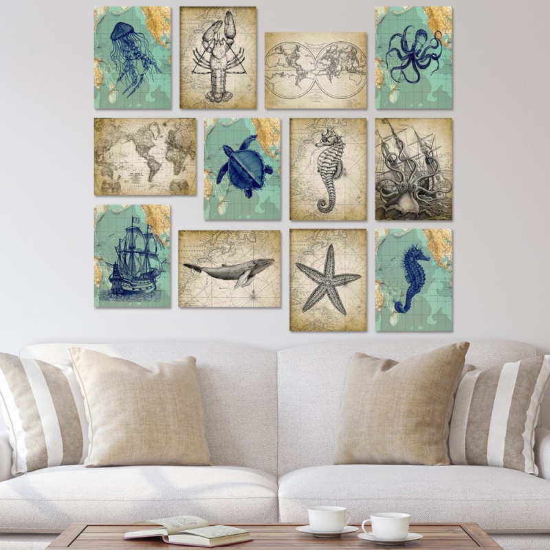 Dekorativní obraz z MDF (12 kusů) 12MDF07