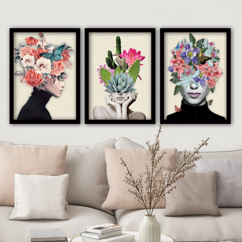 Dekorativní rámovaný obraz (3 kusy) 3SC161