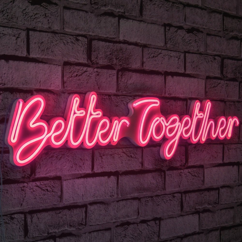 Dekorativní plastové LED osvětlení Better Together - Pink