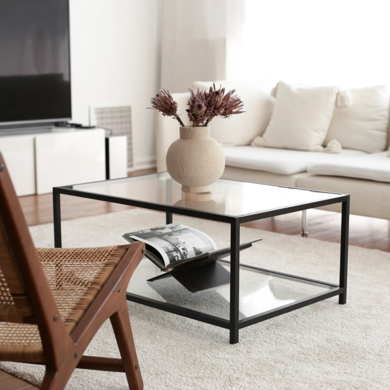 Konferenční stolek Astro sehpa / şeffaf temperli cam S400