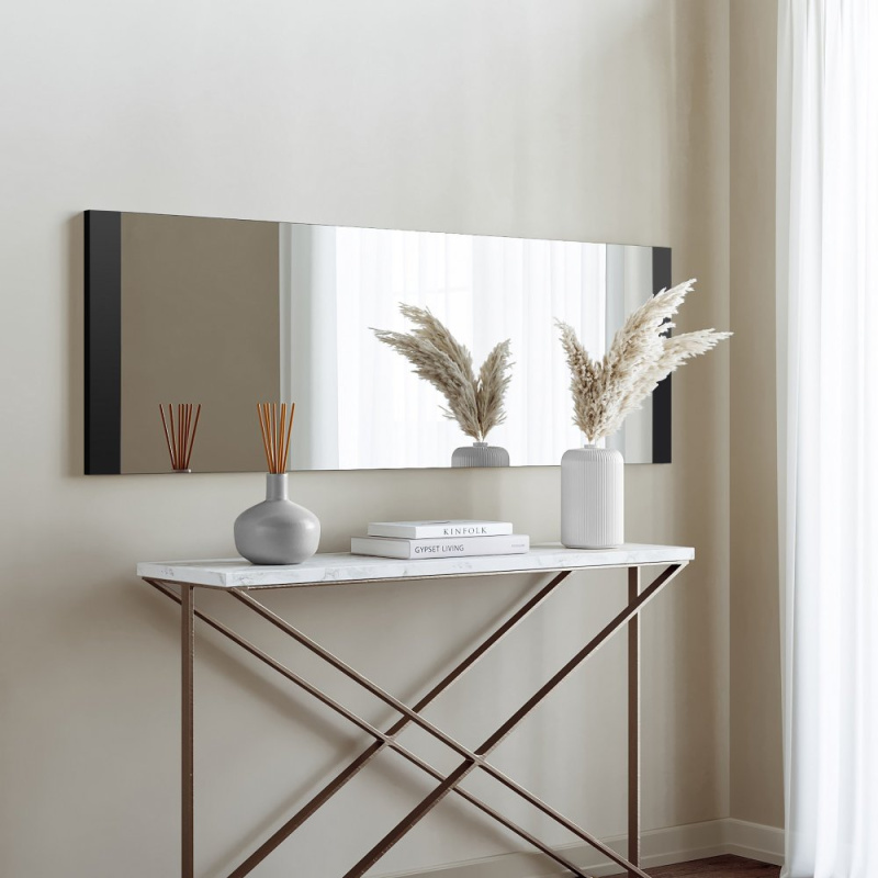 Zrcadlo Boy Aynası Dekoratif Basic Siyah 40x120