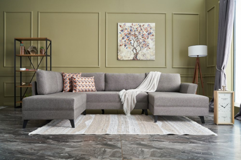 Rohová rozkládací pohovka Eris - Brown