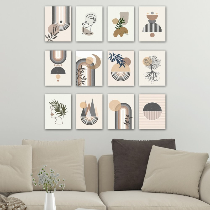 Dekorativní obraz z MDF (12 kusů) 12MDF15YS