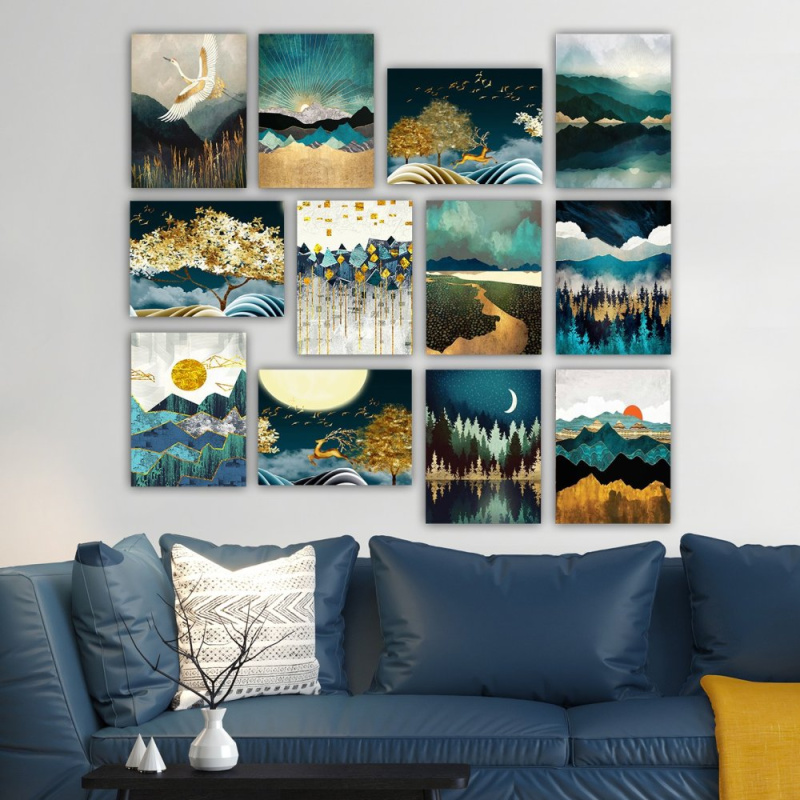 Dekorativní obraz z MDF (12 kusů) 12MDF44YS