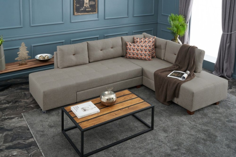 Rohová rozkládací pohovka Manama Corner Sofa Bed Right - Cream