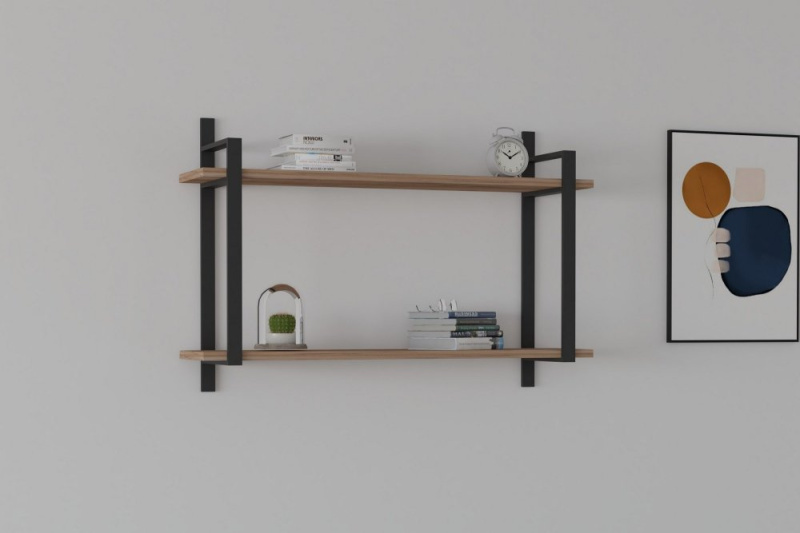 Nástěnná police Abat - Walnut