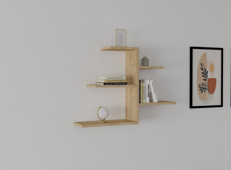 Nástěnná police Gami - Sapphire Oak