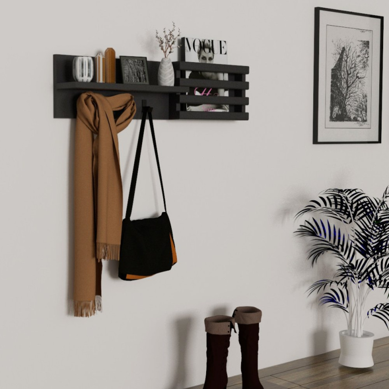 Předsíňová stěna Huso - Anthracite