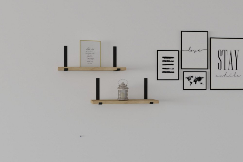 Nástěnná police Lama - Sapphire Oak