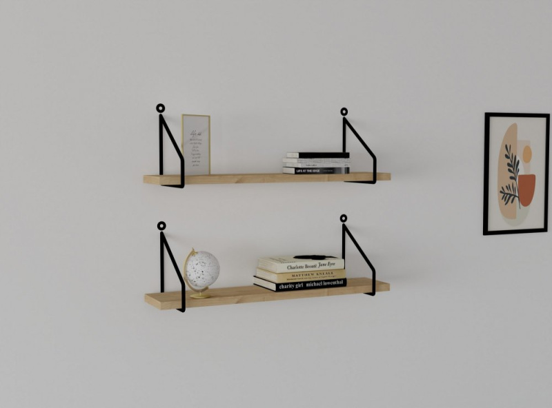 Nástěnná police Reco - Sapphire Oak