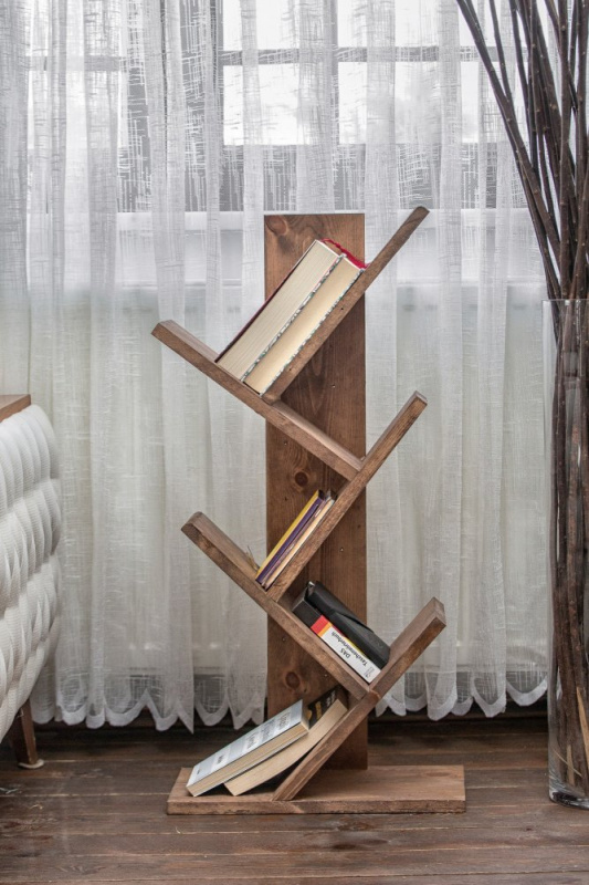 Knihovna Cemo - Wooden Walnut