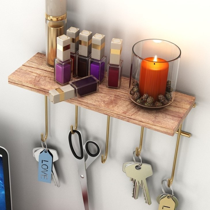 Nástěnná police Dekoratif Duvar Rafı ve Askılık