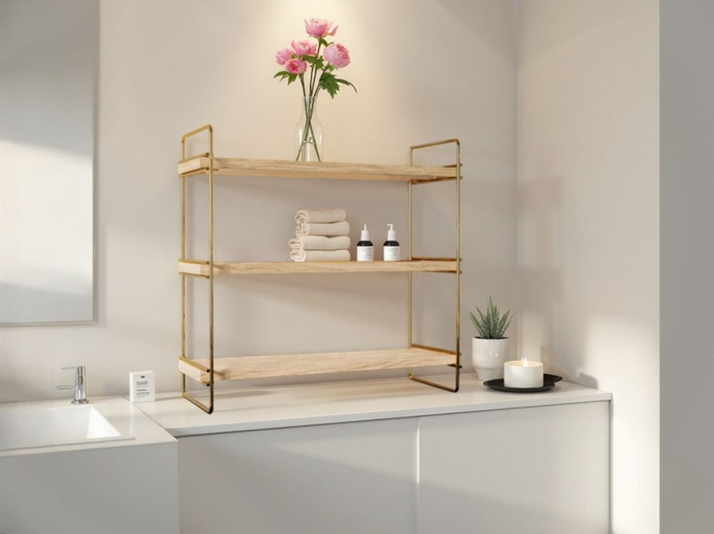 Nástěnná police Masa Üstü 3 Katlı Organizer, Servis Rafı