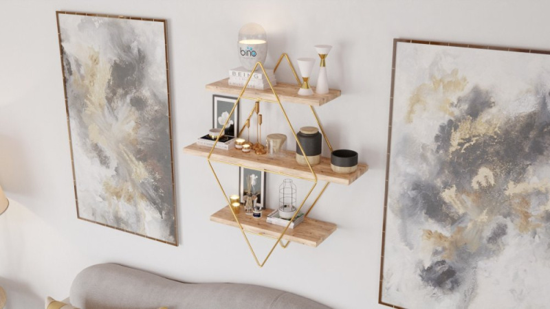 Nástěnná police Prizma Raf, Büyük Boy Salon Tipi