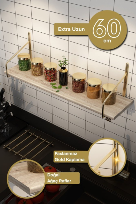 Nástěnná police Duvar Rafı 60 cm Extra