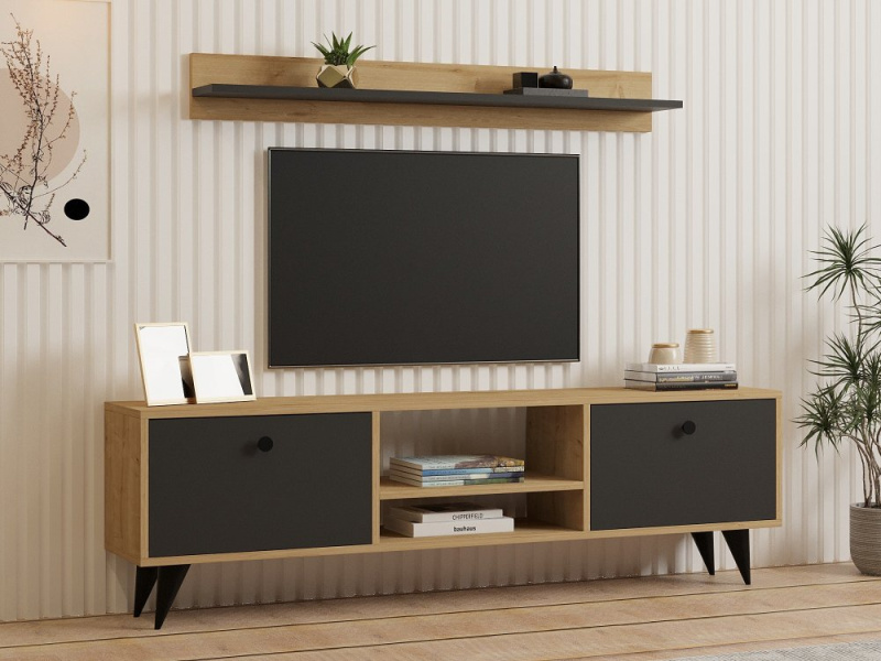 TV stěna / Sestava pod TV Sliva - Sapphire, Anthracite