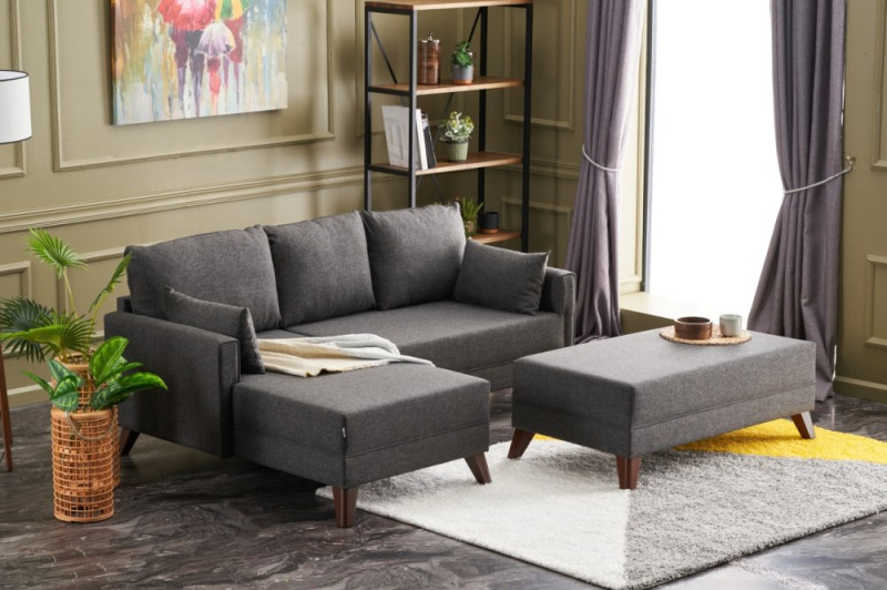 Rohová rozkládací pohovka Bella Mini Corner Sofa Left - Anthracite