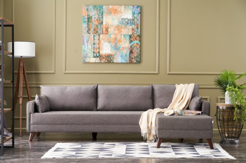 Rohová sedací souprava Bella Corner Sofa Right - Brown