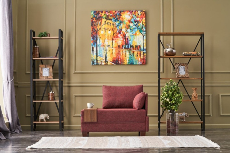 Křeslo / Jednomístná pohovka Fly Right - Claret Red