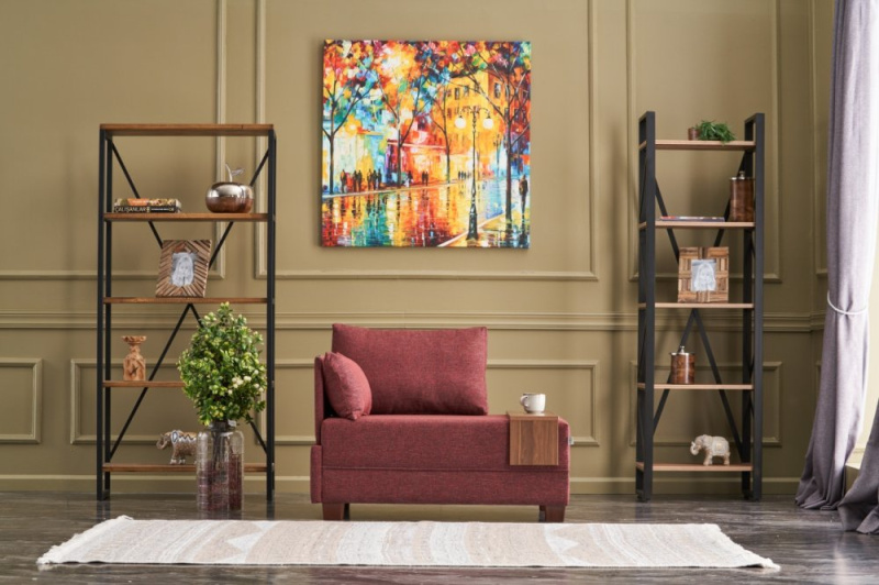 Křeslo / Jednomístná pohovka Fly Left - Claret Red