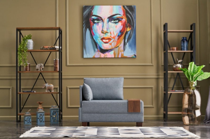 Křeslo / Jednomístná pohovka Fly Left - Light Blue