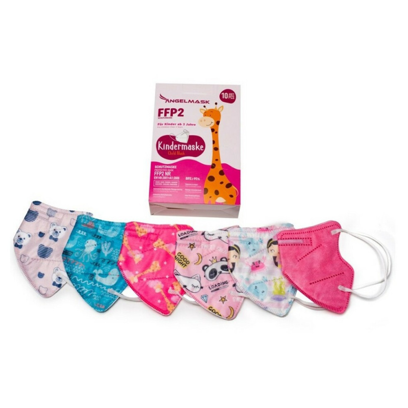 ANGEL MASK FFP2 Dětský respirátor dívčí 10 kusů
