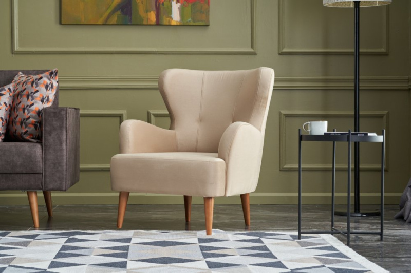 Křeslo ušák Karina - Cream