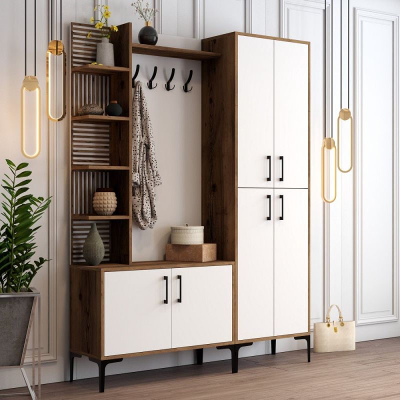 Předsíňová stěna Viyana DA - Walnut, White