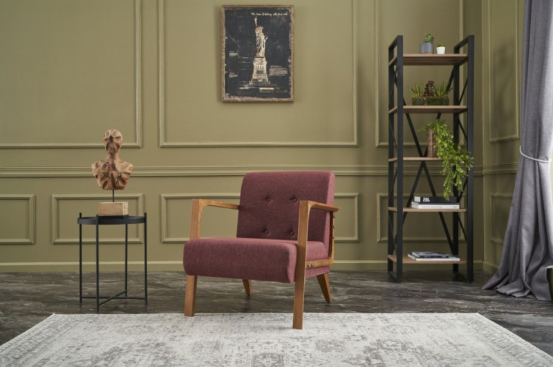 Křeslo ušák Kemer - Claret Red