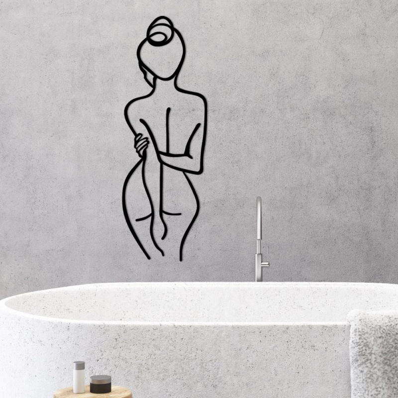 Dekorativní kovový doplněk na zeď Woman Body