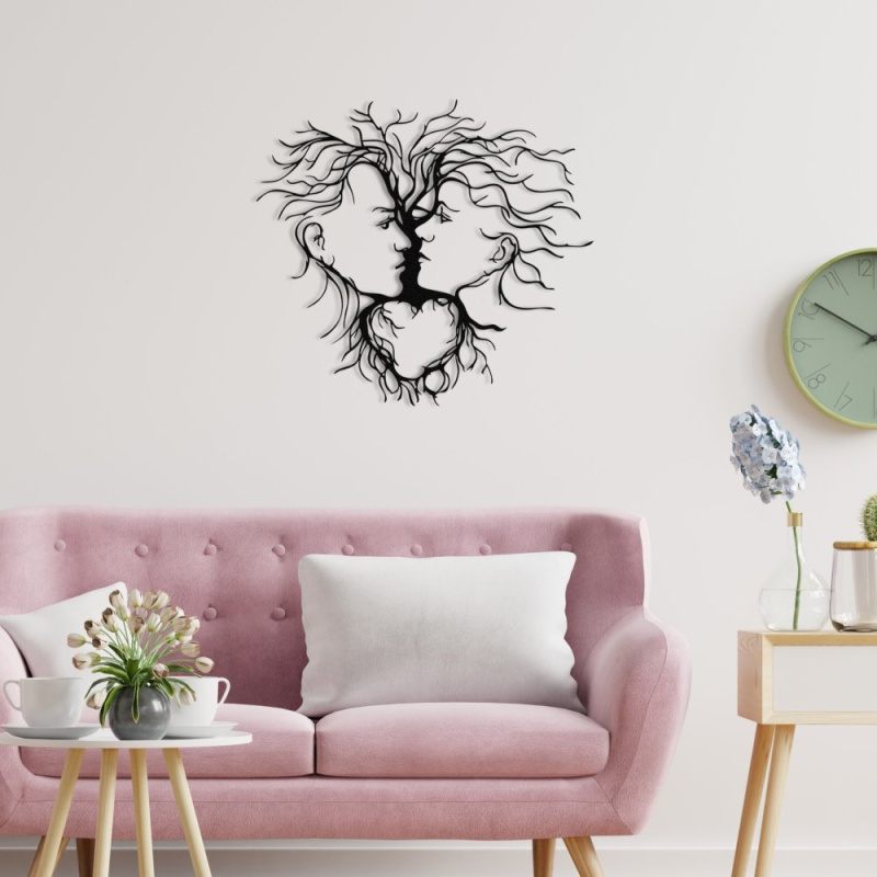 Dekorativní kovový doplněk na zeď Entrika