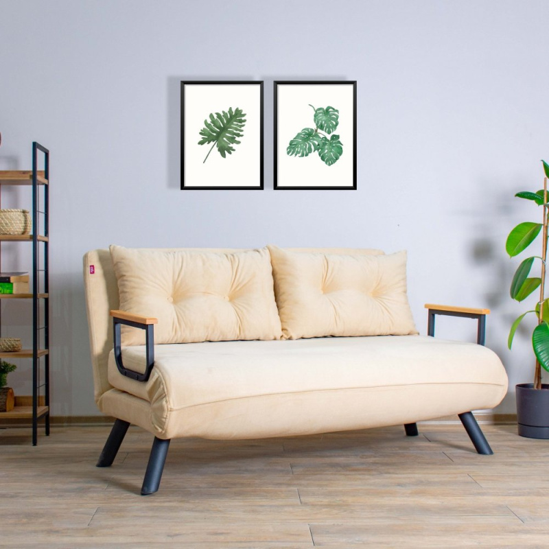 Dvoumístná rozkládací pohovka Sando 2-Seater - Cream