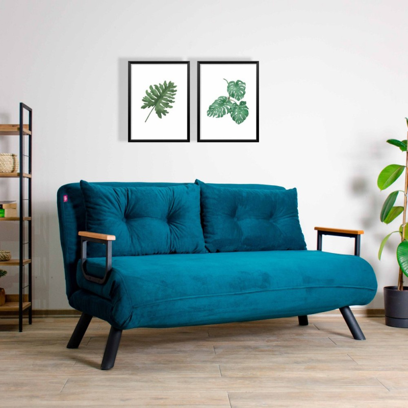 Dvoumístná rozkládací pohovka Sando 2-Seater - Petrol Green