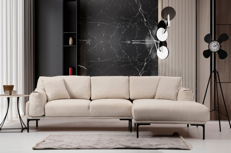 Rohová sedací souprava Leo Corner Right - Cream