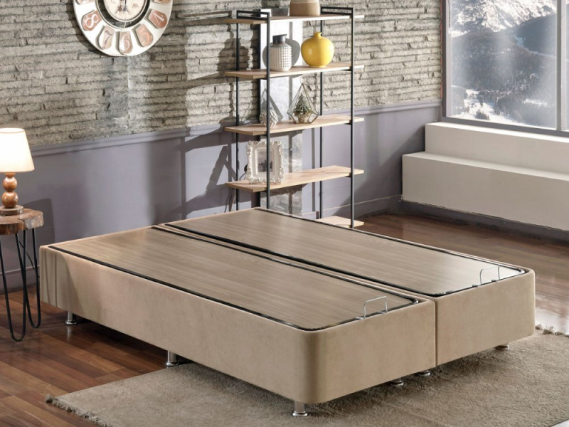 Rám dvoulůžkové postele Ela Double - Light Brown (160 x 200)