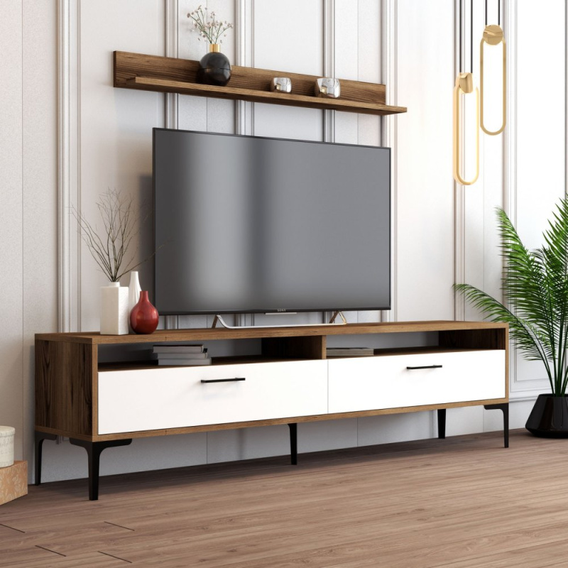 TV stěna / Sestava pod TV Istanbul - Walnut, White