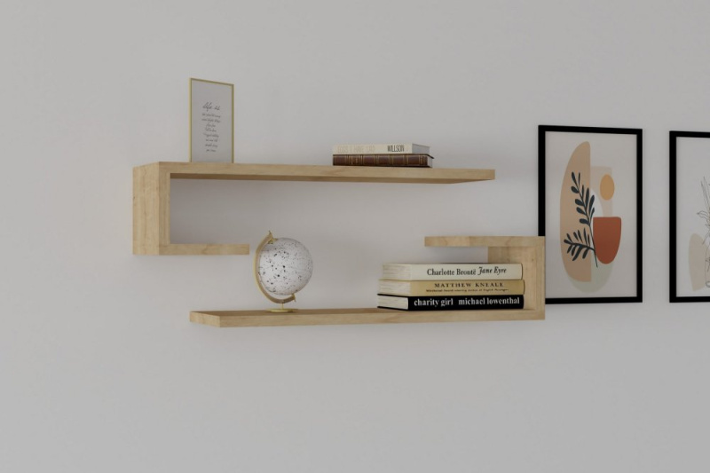 Nástěnná police Eldo Sapphire Oak