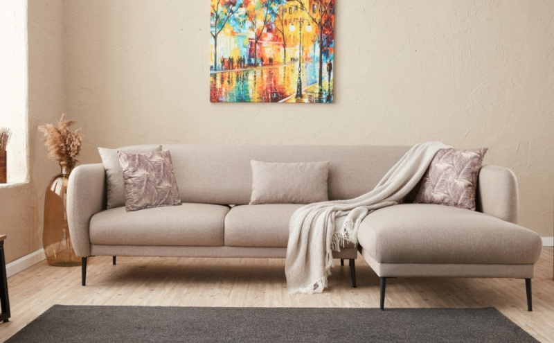 Rohová rozkládací pohovka Venus R - Cream