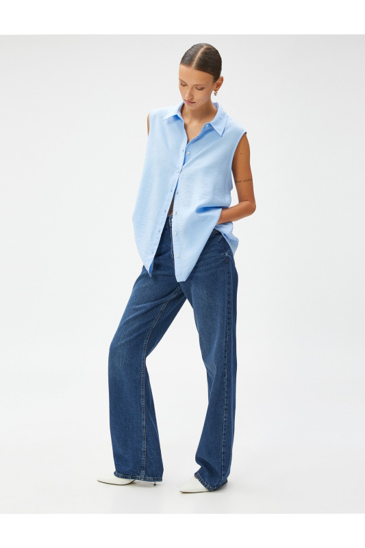 Koton bezrukávová základní košile s knoflíky