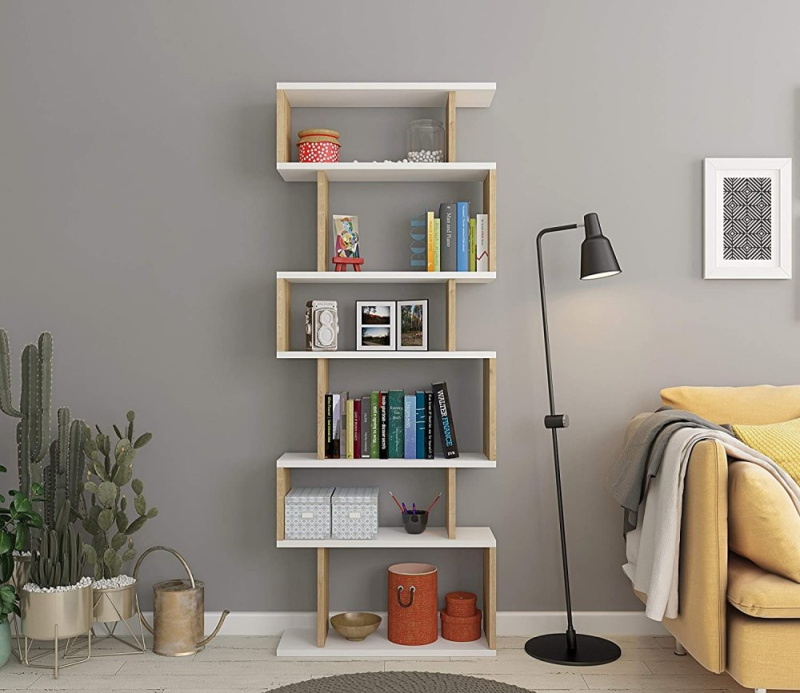 Knihovna Bates - White, Oak