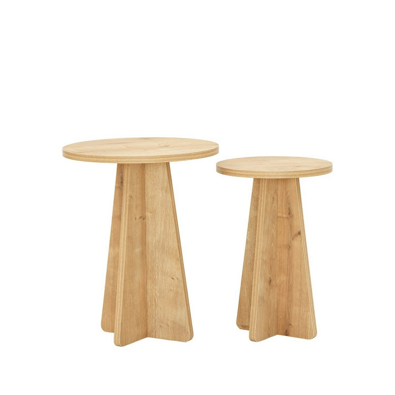 Sada odkládacích stolků (2 kusy) Mushroom - Sapphire Oak