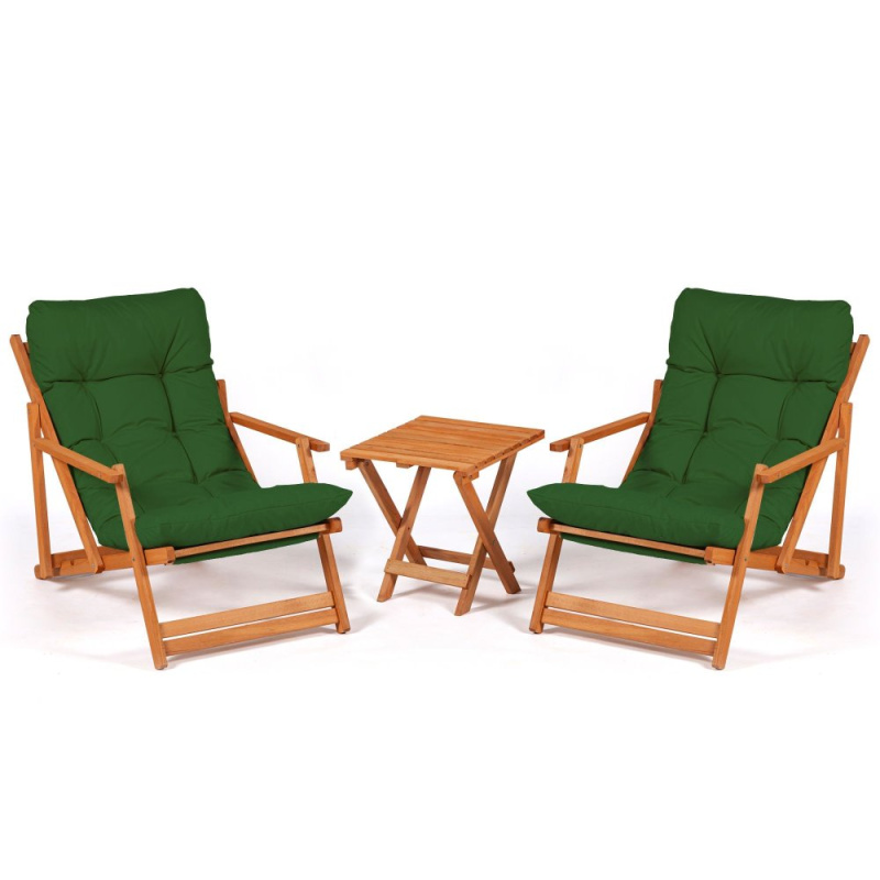 Garden Table & Chairs Set (3 Pieces) My007 - Green