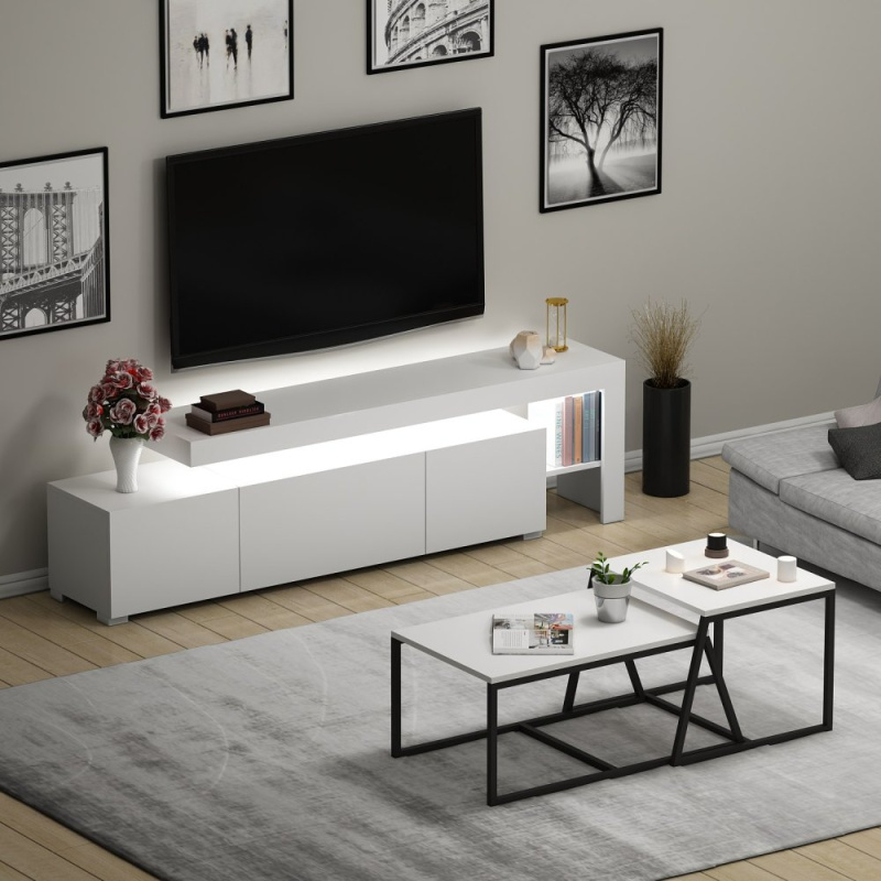 Living Room Furniture Set Beliz - White