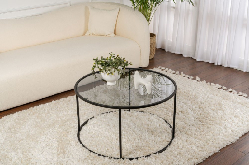 Konferenční stolek Black-Grey-80