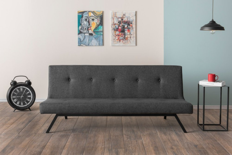 Trojmístná rozkládací pohovka Zola - Dark Grey