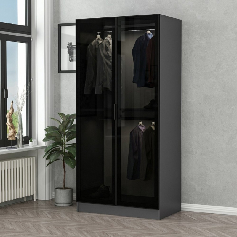 Šatní skříň Kale Glass Anthracite - 210
